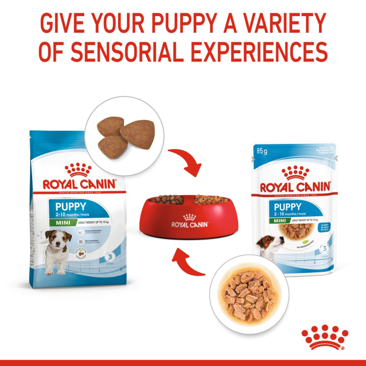 Size Health Nutrition Mini Puppy (Wet Food - Pouches) 12 x 85 g