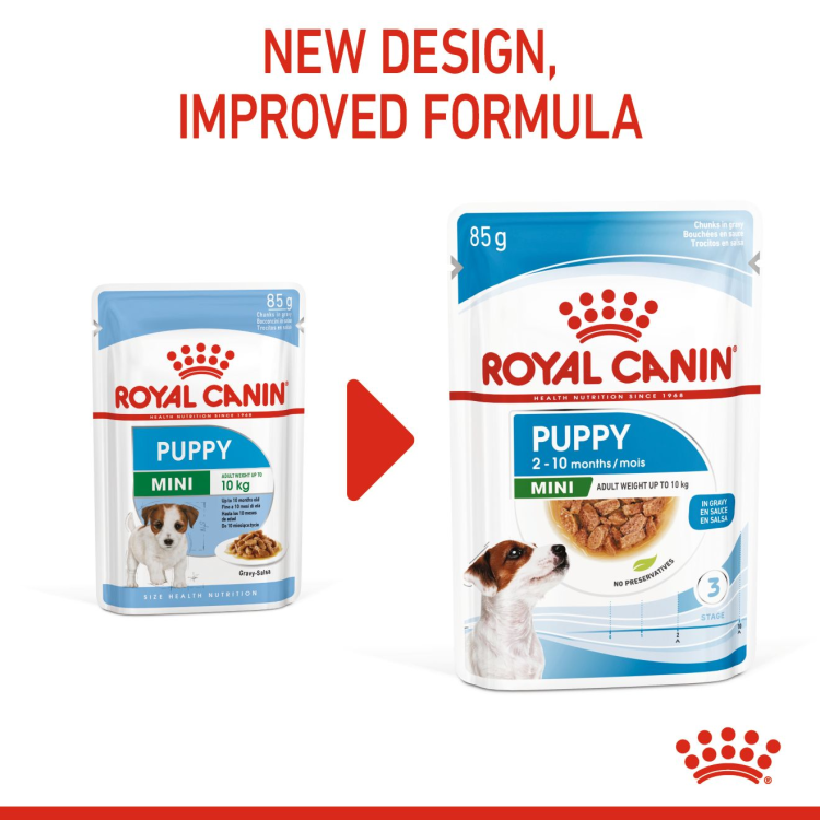 Size Health Nutrition Mini Puppy (Wet Food - Pouches) 12 x 85 g